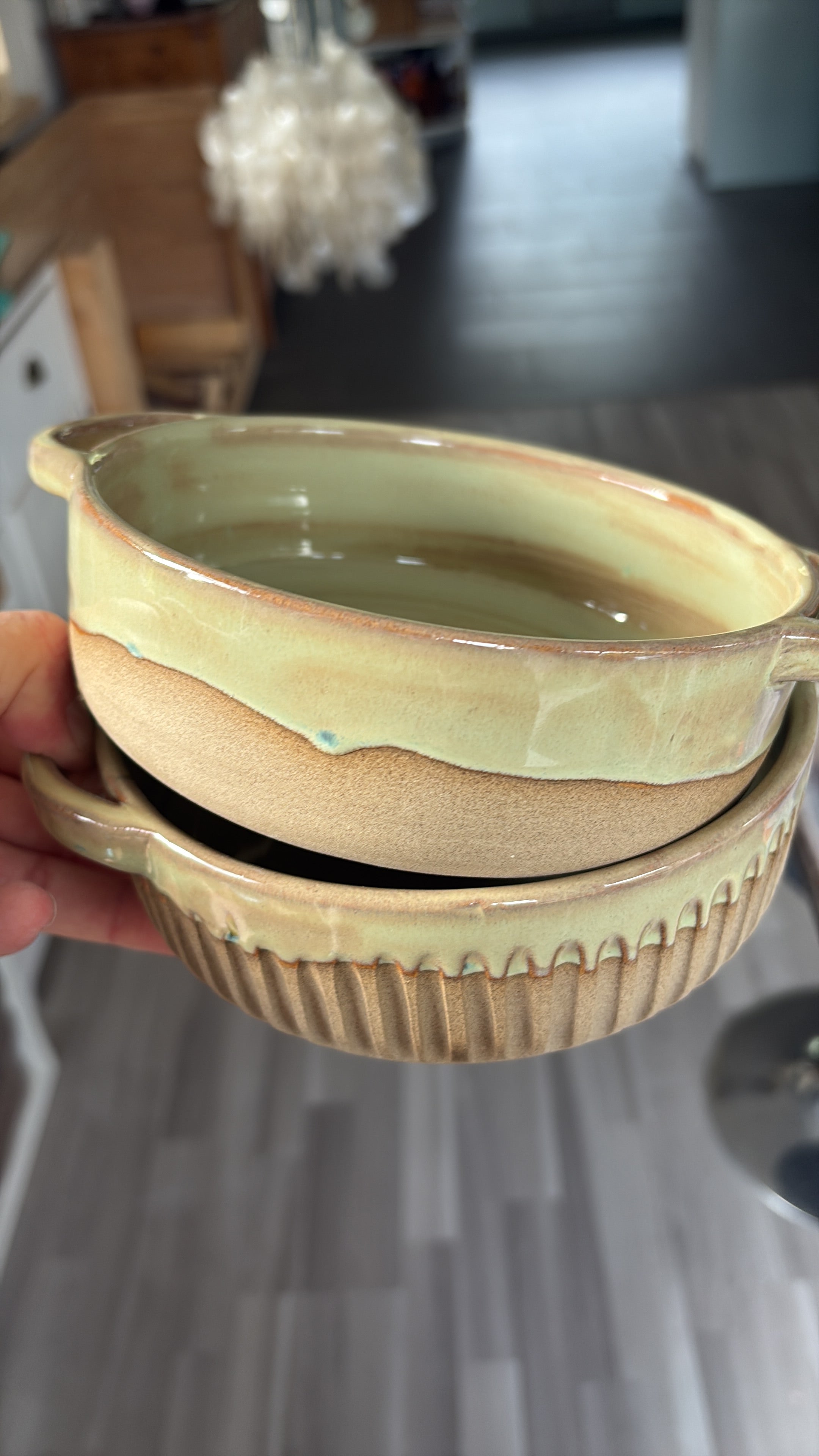 Handgemachte Keramik Backform – Airfryer Muffinform ofenfest, Steinzeug, Unikat | Dünengras