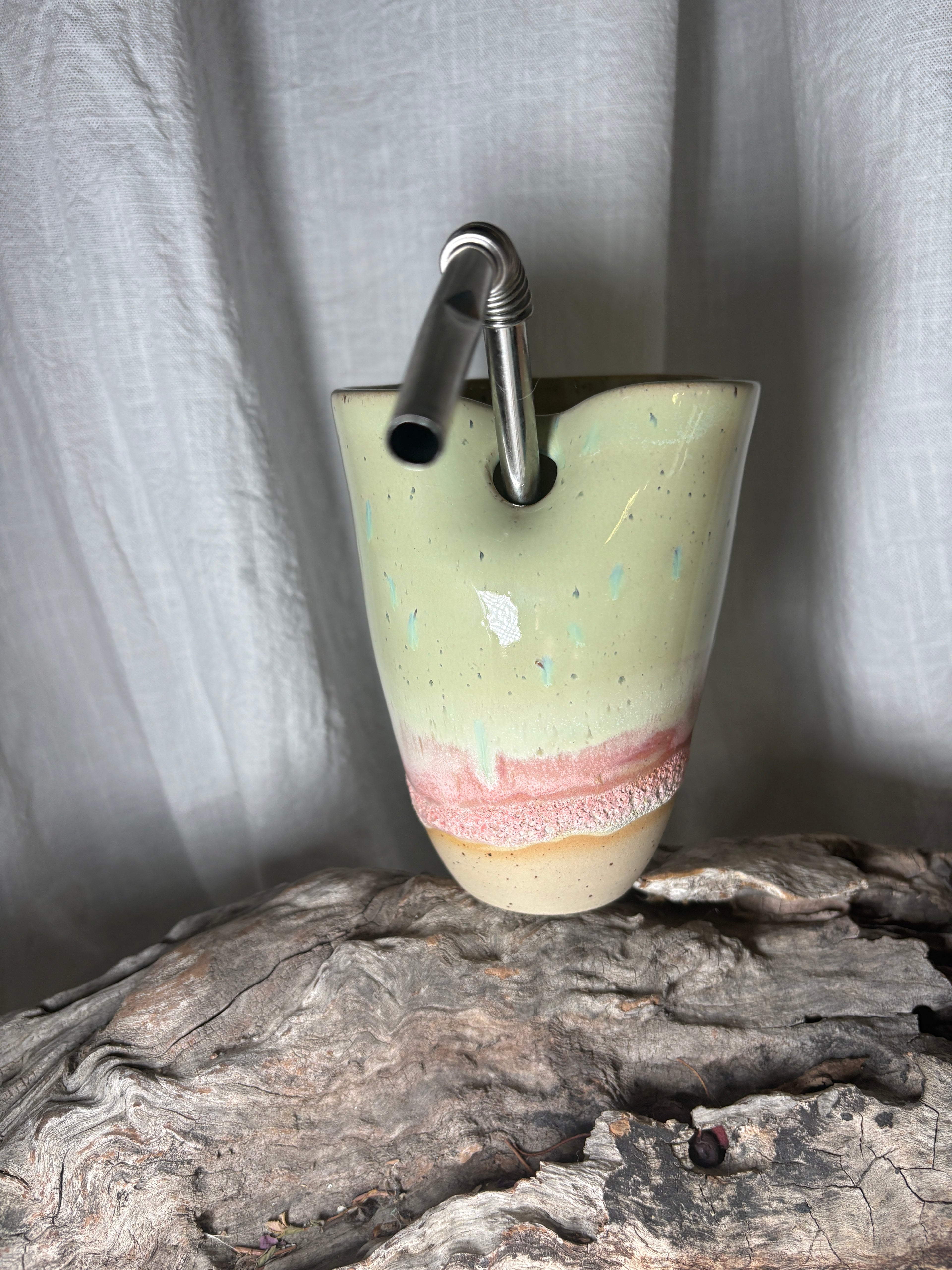 Keramikbecher groß | Steinzeug Trinkbecher 300–500 ml | Eiskaffee, Iced Matcha, Cold Brew