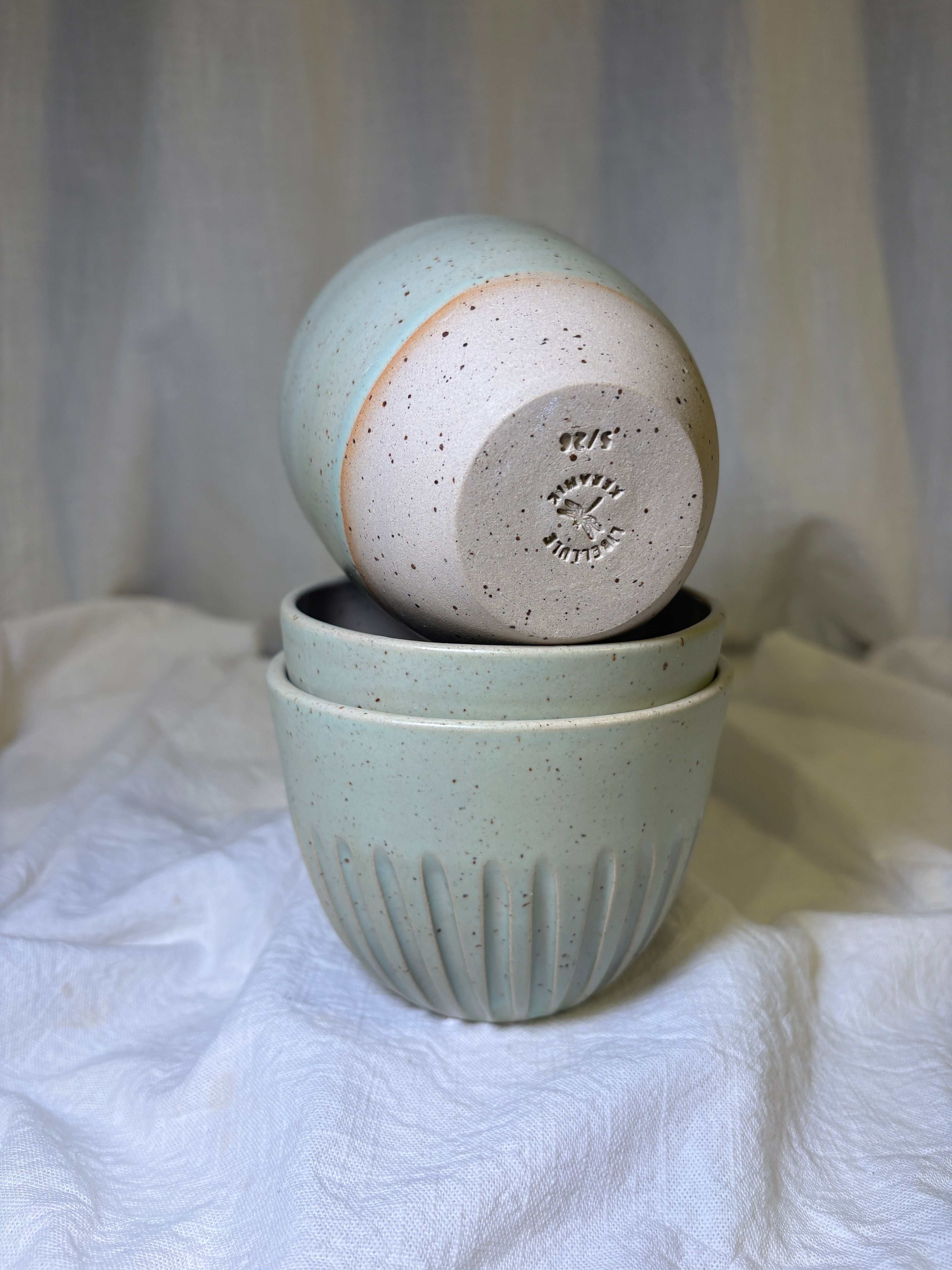 Keramikschale Mint matcha | Handmade Pottery Bowl | Pastellgrüne Müslischale | Mixed & Match Collection 400-500 ml