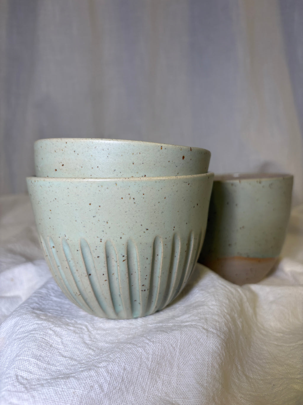 Keramikschale Mint matcha | Handmade Pottery Bowl | Pastellgrüne Müslischale | Mixed & Match Collection 400-500 ml