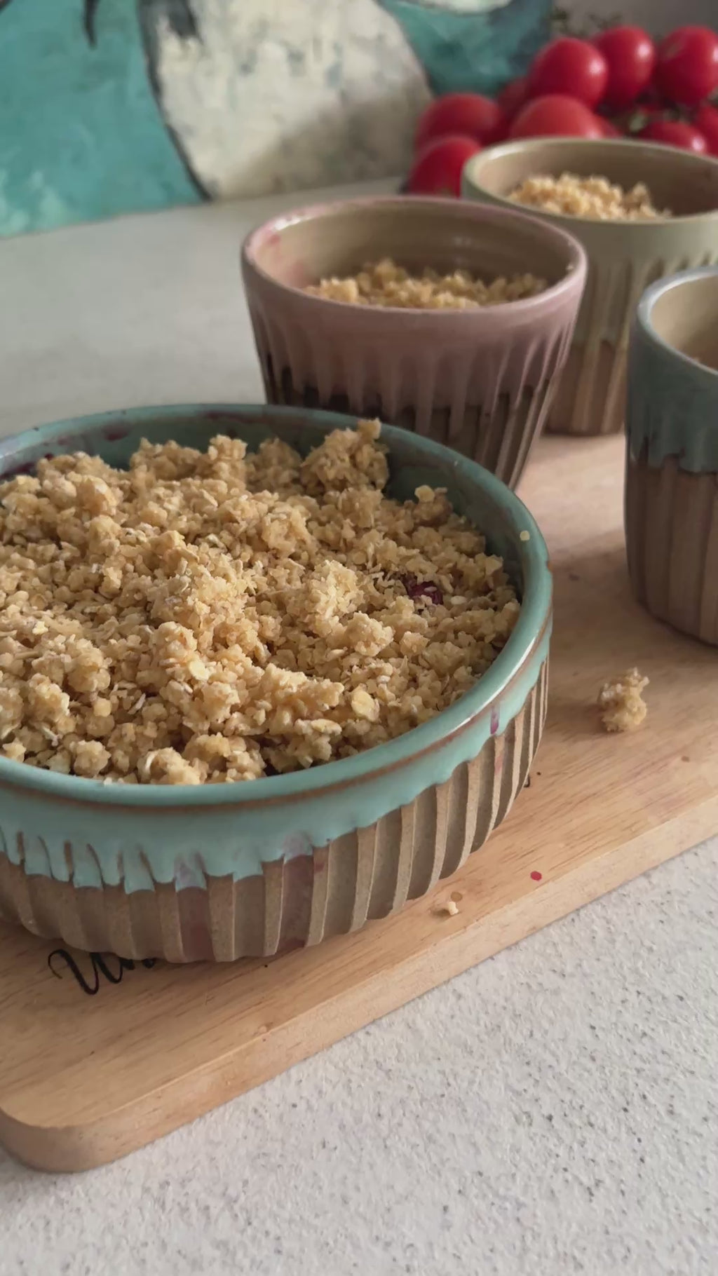 Handgemachte Keramik Backform – Airfryer Muffinform ofenfest, Steinzeug, Unikat | Blue Sea