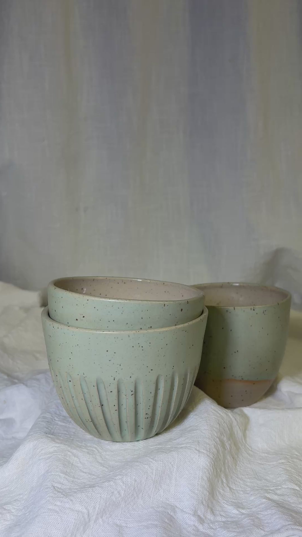 Keramikschale Mint matcha | Handmade Pottery Bowl | Pastellgrüne Müslischale | Mixed & Match Collection 400-500 ml